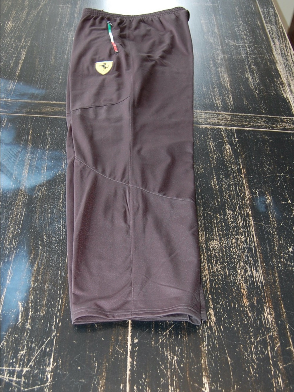 Puma Ferrari Black Pants with Red Tag Detail size L